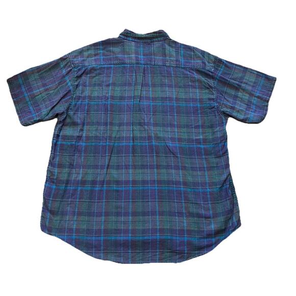 Vintage Basic Equipment Mens XL Button Down Short Sleeve Shirt Plaid Skater 90s - Picture 3 of 3